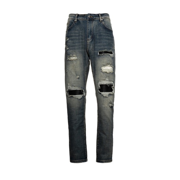 AMIRI Men's Distressed Black and Gray Skinny Jeans - Picture 1 of 9